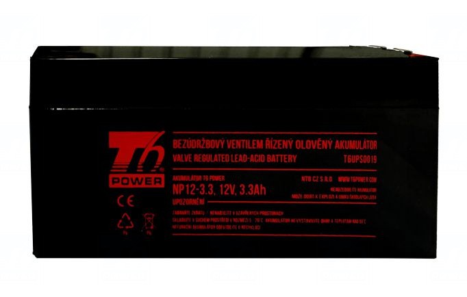 Akumulátor T6 Power NP12-3.3, 12V, 3,3Ah