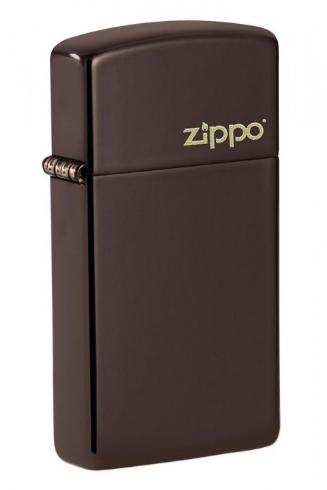 Zapalovač Zippo 26958 Slim Brown Zippo Logo
